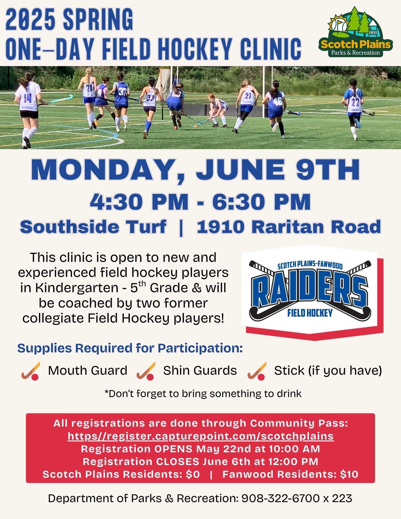 2025 Spring Field Hockey Clinic June 9