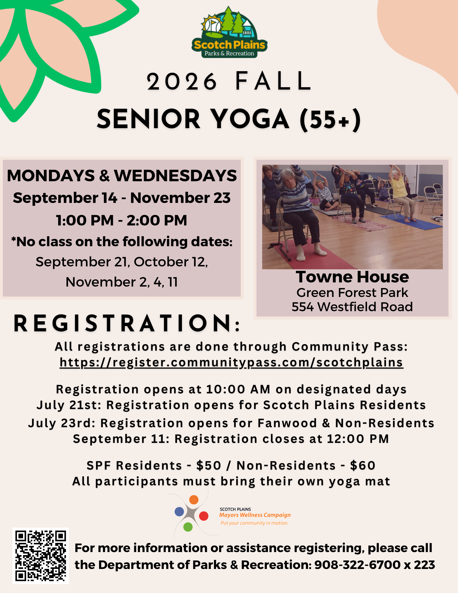 2026 Fall Senior Yoga 55