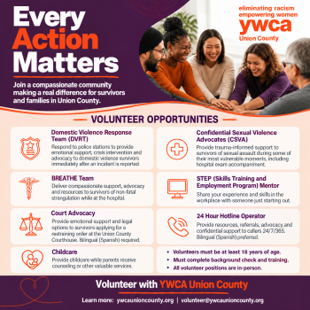 Volunteer with YWCA Union County