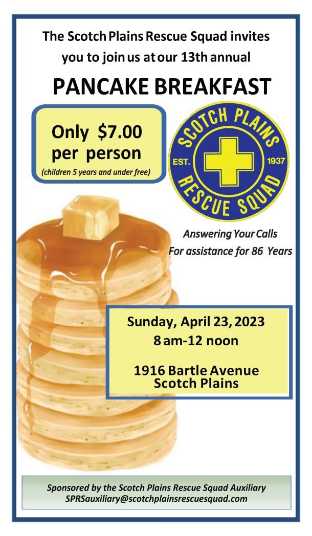 Scotch Plains Rescue Squad Pancake Breakfast